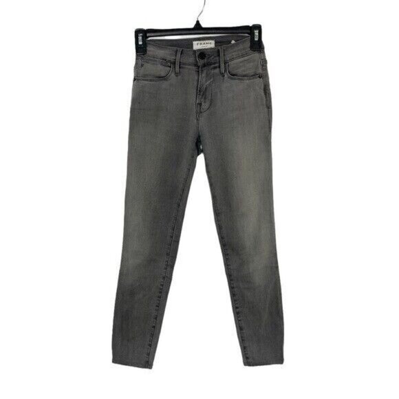 Frame Denim Denim - Frame Le High Skinny Jeans 23 Gray Stretch Designer Denim Modern